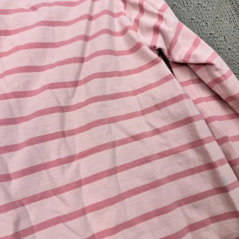 Ruffle Butts Pink Striped Dress with Floral Pockets 4T